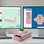 chermata del configuratore online HelloPack per ordinare scatole personalizzate con anteprima mockup 3D