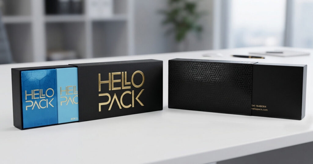 set di campioni HelloPack con finiture e materiali pronti per essere richiesti dalle agenzie