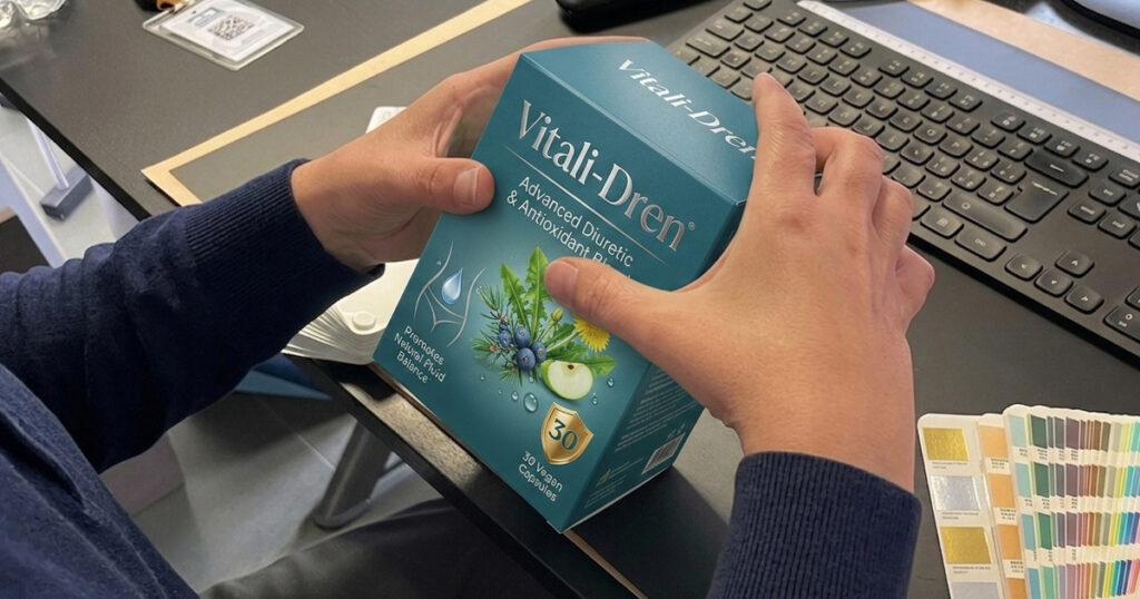 Operatore HelloPack esamina una scatola personalizzata finita durante il controllo qualità